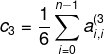 \fn_phv c_3 = \frac{1}{6}\sum_{i=0}^{n-1}a_{i,i}^{(3)}